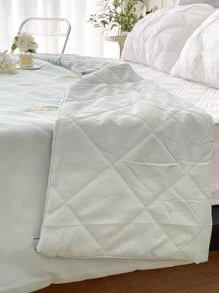 1pc Sunflower Embroidered Bedspread - Green - View 3