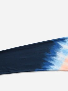 SHEIN 女孩扭結下擺T恤和紮染緊身打底褲