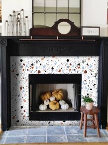 4pcs Stone Print Kitchen Sticker - Multicolor - View 5