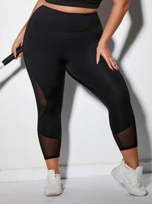 Rhythm Era Sports Leggings mit leicht Kontrast Netzstoff