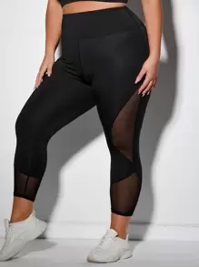 Rhythm Era Sports Leggings mit leicht Kontrast Netzstoff