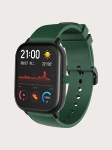 素色矽膠錶帶兼容 Amazfit GTS - 墨綠色 - 查看 2