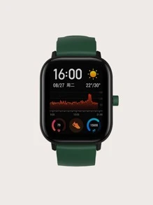 素色矽膠錶帶兼容 Amazfit GTS - 墨綠色 - 查看 4