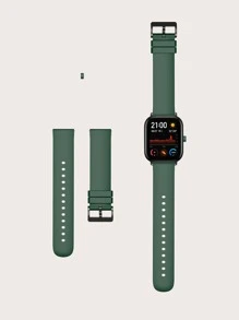 素色矽膠錶帶兼容 Amazfit GTS - 墨綠色 - 查看 5