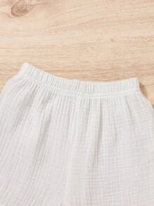 Baby Boy Pocket Patched Top & Shorts - White - View 6