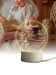 Luz decorativa con estampado de slogan - Amarillo - Ver 2