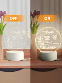 Luz decorativa con estampado de slogan - Amarillo - Ver 4