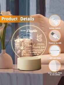 Luz decorativa con estampado de slogan - Amarillo - Ver 6