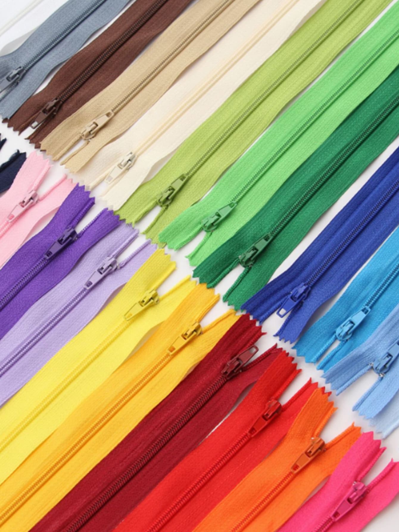 30 cái 20cm Trộn ngẫu nhiên dây kéo nylon Thợ may thợ may - Nhiều màu - Xem 1