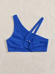 SHEIN ICON Top de cuello asimétrico con diseño de aro O