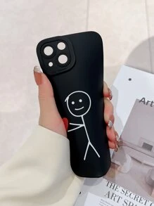 Funda de teléfono con gráfico de figura divertida de manzana compatible con iPhone15/15Plus/15Pro/15Promax, resistente al agua, a los golpes y a los arañazos - Multicolor - Ver 2