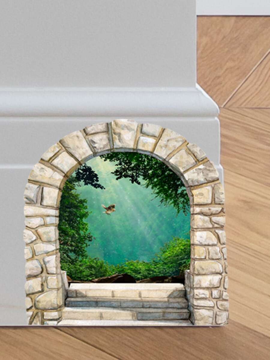 1 st Väggdekal med landskapsmönster - Multifärgad - Visa 1