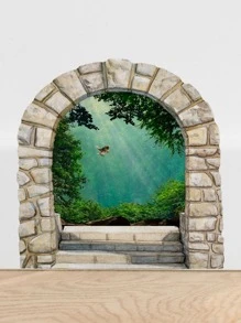 1 st Väggdekal med landskapsmönster - Multifärgad - Visa 3