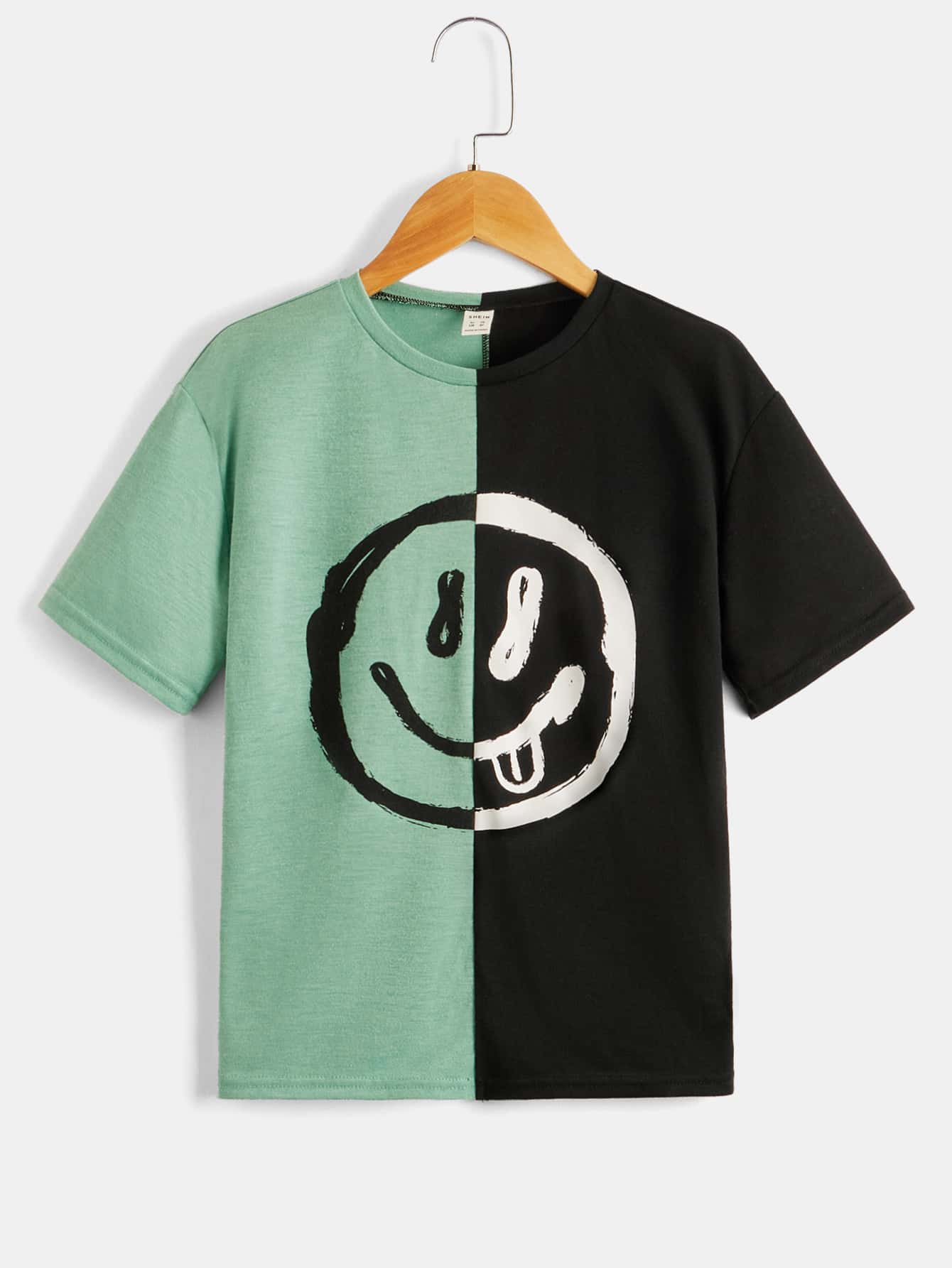 SHEIN Tops con trai Hoạt hình Khối Màu Giải trí - Nhiều màu - Xem 1