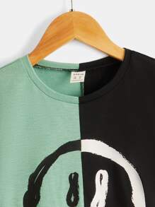 SHEIN Tops con trai Hoạt hình Khối Màu Giải trí - Nhiều màu - Xem 4