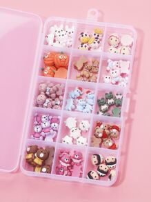 1盒卡通設計美甲飾品 - 彩色 - 查看 3