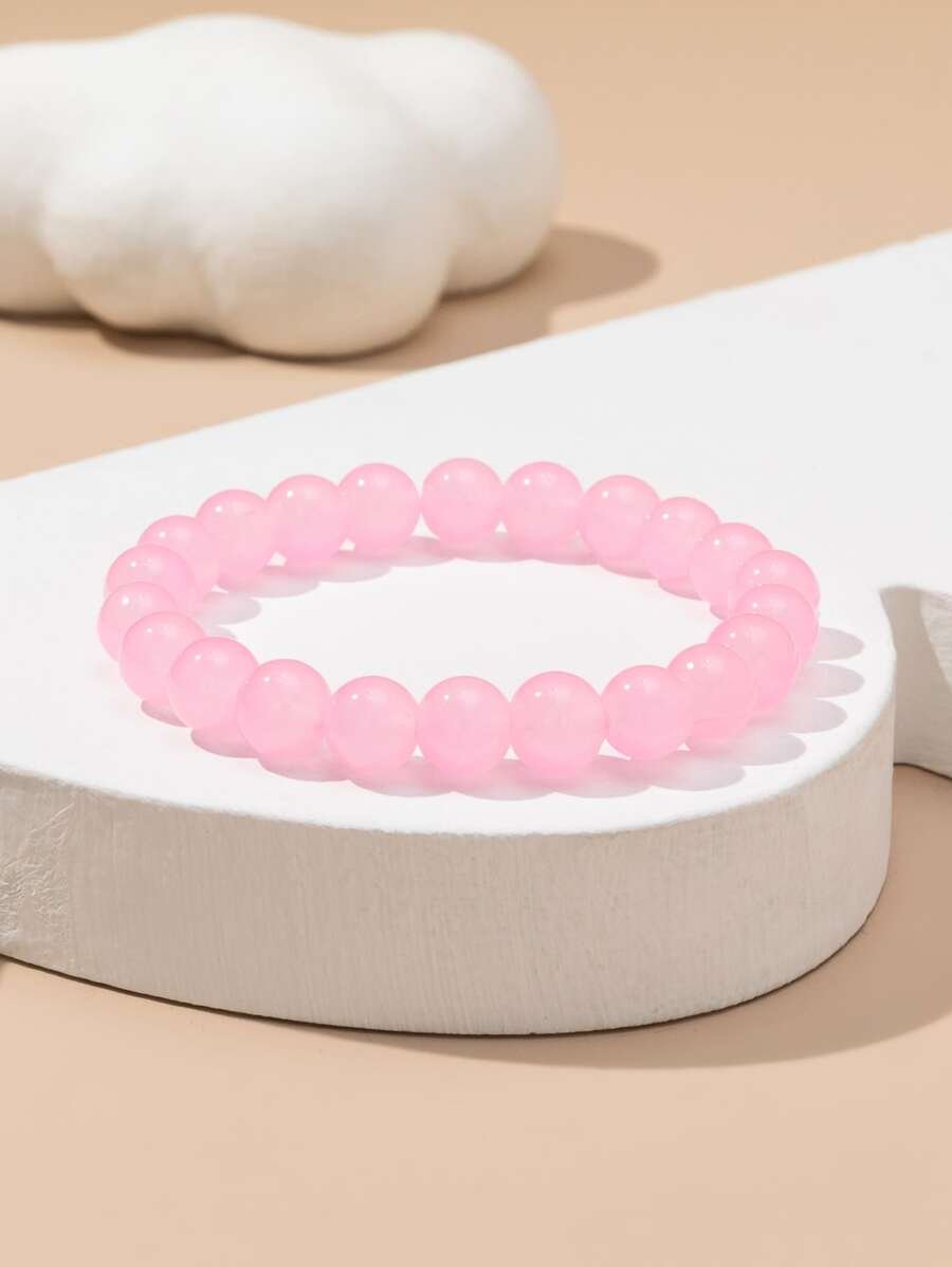Vòng tay đính cườm trang trí bóng - Hồng - Xem 1
