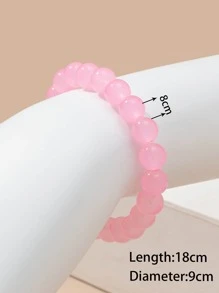 Vòng tay đính cườm trang trí bóng - Hồng - Xem 3