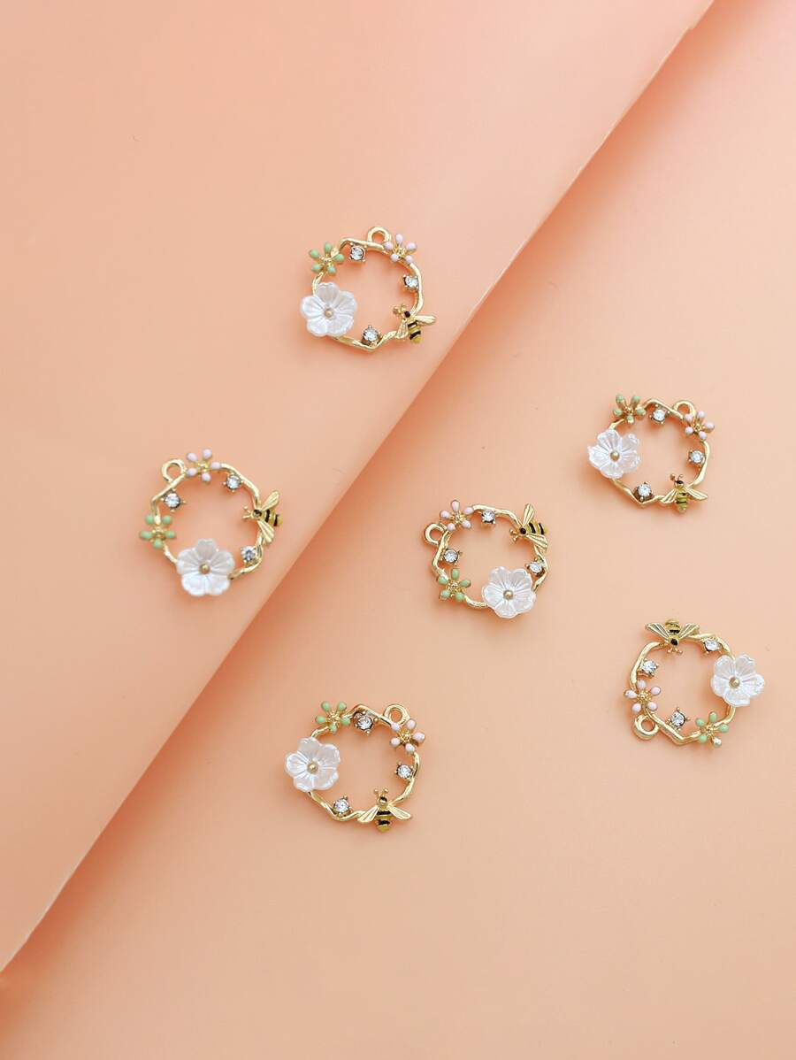 6 cái hoa & ong thiết kế tự làm quyến rũ - Nhiều màu - Xem 1