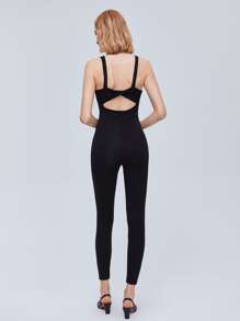 MOTF PREMIUM VISCOSE TWIST UNITARD WITHOUT BELT - Black - View 2
