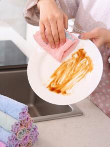 1 件随机颜色毛巾，多功能超细纤维清洁抹布，彩色手巾，适用于厨房洗碗布厨房巾