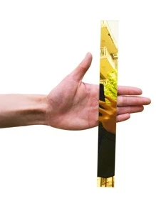 10pcs Plain Mirror Wall Sticker - Gold - View 3