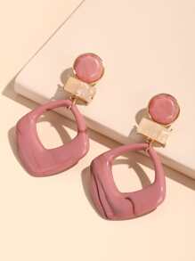 Geometric Design Drop Earrings
