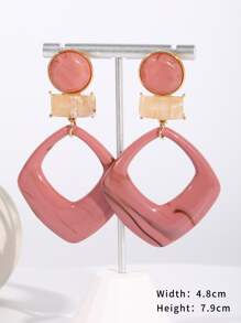 Geometric Design Drop Earrings