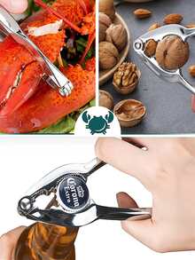 1 pieza Herramienta de acero inoxidable cangrejo - Plateado - Ver 3