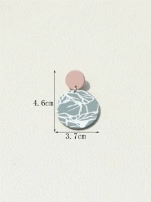 Round Decor Drop Earrings - Multicolor - View 6