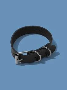 ROMWE Street Life Buckle Decor Bracelet - Black - View 4