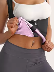 Accesorio deportivo de cinturón de sudoración de poliuretano (PU) para hacer ejercicio, entrenador de cintura, corsé para el gimnasio - Rosa - Ver 6