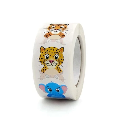 1roll Cartoon Animal Pattern Sticker Back To School
