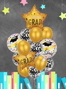 14 piezas Globo de fiesta graduación - Multicolor - Ver 1