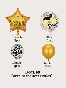 14 piezas Globo de fiesta graduación - Multicolor - Ver 3
