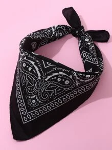 1pc Paisley Pattern Bandana Cowboy Neckerchief Women Square Scarf Bandana,Hair Band,Head Band Ideal For Dressing Up Your Look