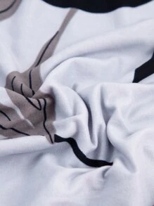 1/4/6pcs Printed Chair Cover, Modern Polyester Elastic Dining Chair Slipcover, Suitable For Living Room, Dining Room, Hotel, Banquet - Multicolor - View 5