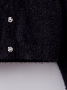 SHEIN Tween Girl Fluffy Knit Cardigan