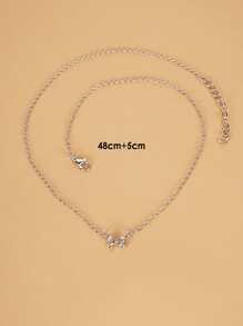 1 chiếc vòng cổ nơ Valentine, Mẹ, Mẹ, Ngày của Mẹ, Quà tặng - Bạc - Xem 4