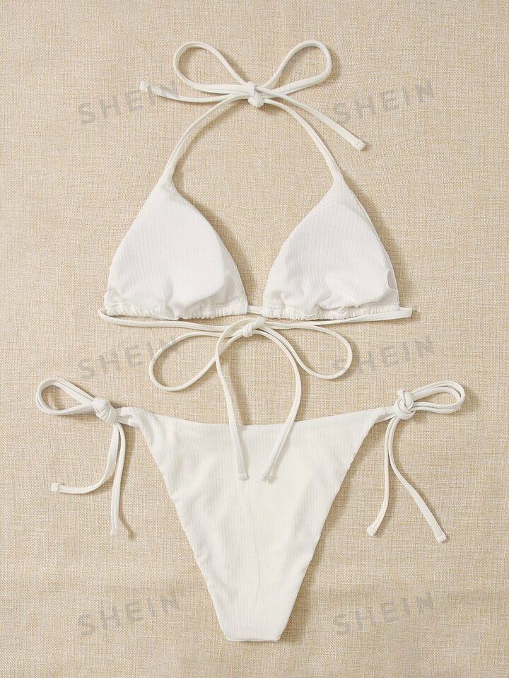 shein white bikini top