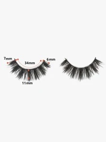 10pairs Separated False Eyelashes Strip Lashes, Lashes, Eyelashes, Fake Lashes - Black - View 3