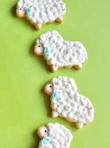 1pc Sheep Shaped Biscuit Mold, Stainless Steel Cookie Cutter For Baking Back To School