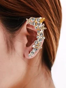 Rhinestone Decor Ear Cuff - Vàng - Xem 2