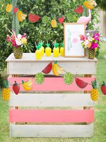 1pc Fruit Pattern Paper Garland - Multicolor - View 6