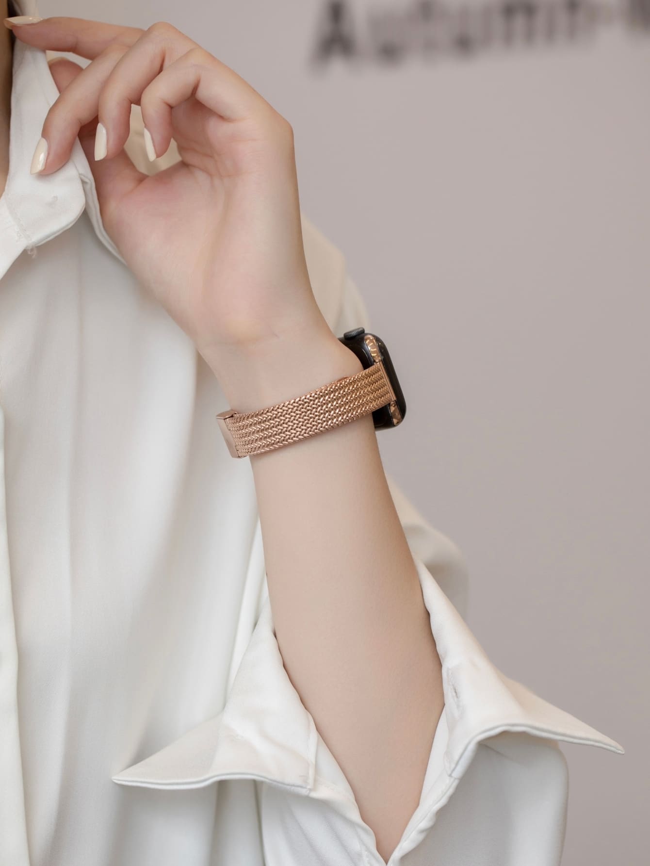 不銹鋼錶帶適用於Apple Watch - 玫瑰金 - 查看 1