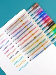 12pcs Glitter Gel Pen - Multicolor - View 1