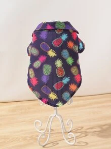 1pc Pineapple Print Pet Shirt