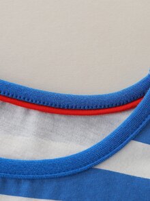 小女童條紋圖案和冰淇淋印花連衣裙 - 彩色 - 查看 3