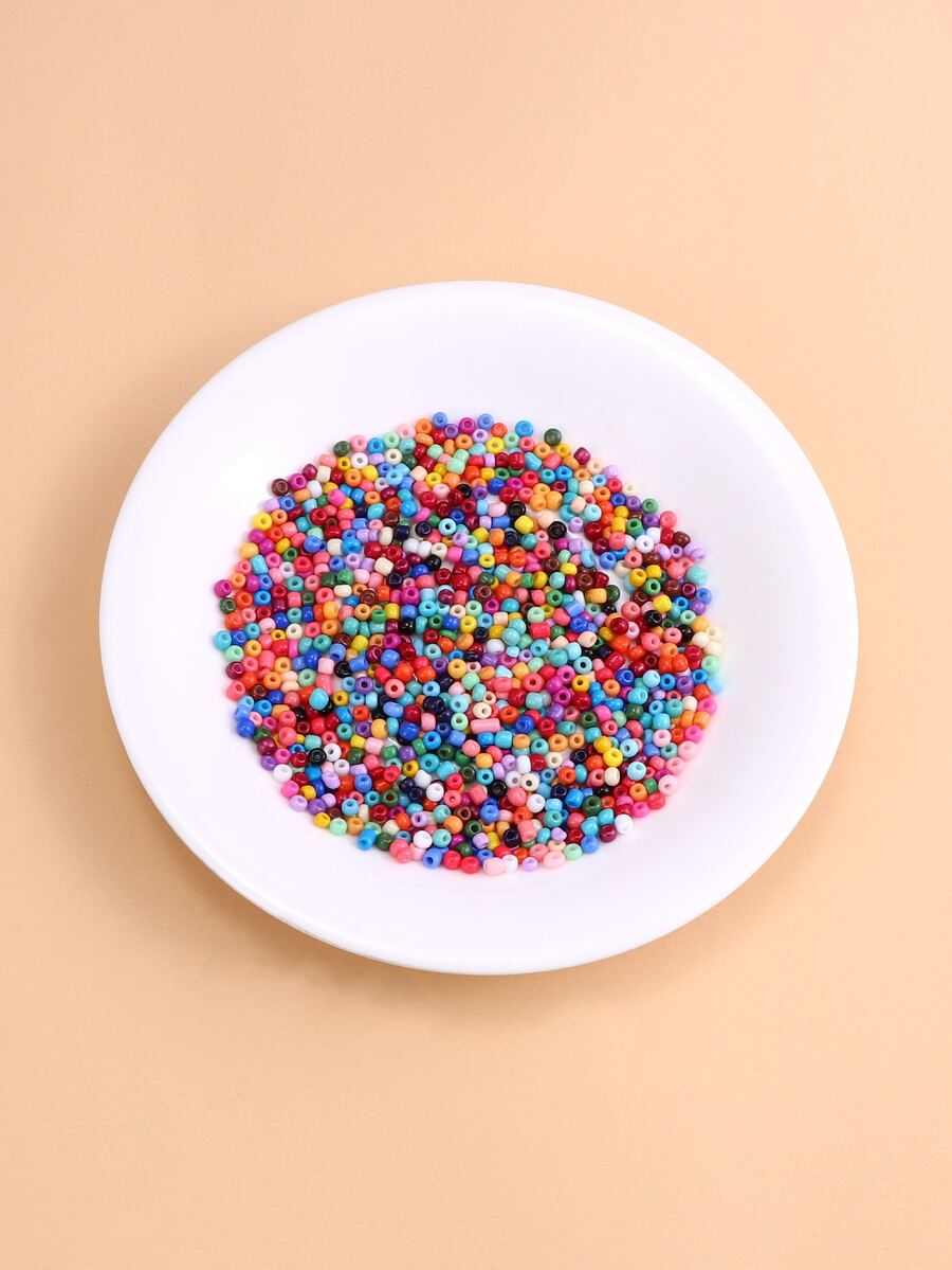 900pcs Random Color Bead DIY Jewelry Accessory - Multicolor - View 1