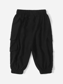 SHEIN 嬰兒女孩翻蓋口袋貨物褲